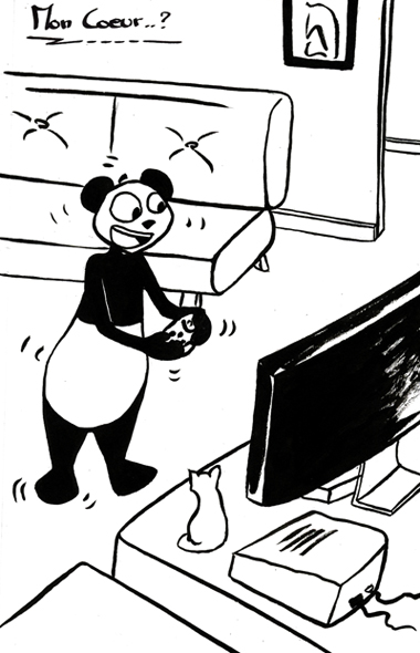 Mon panda joue à la console