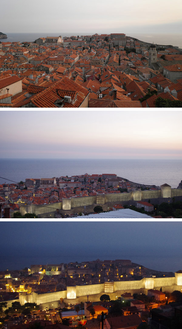 Vue sur la vieille ville de Dubrovnik