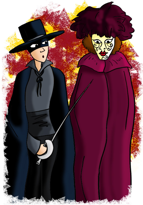 Déguisement Zorro, masque vénitien