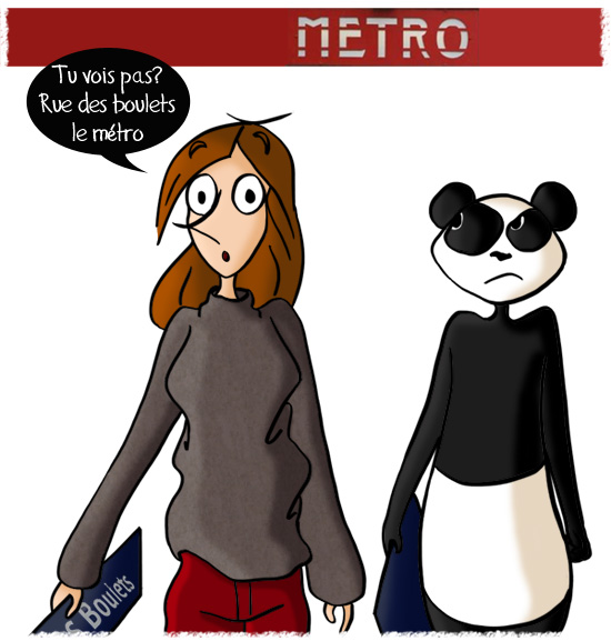 Station de métro et rue parisienne