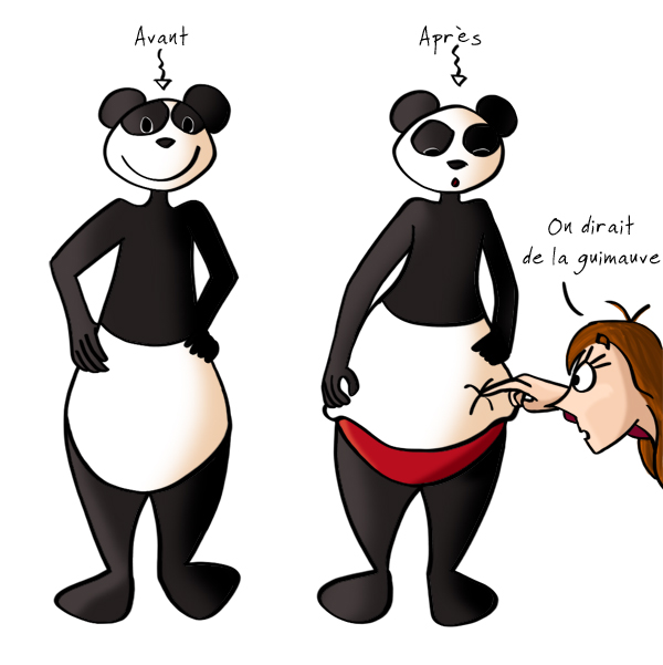 Un gros et gras panda