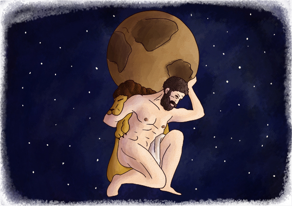 Signe astrologique du capricorne mythe d'Atlas