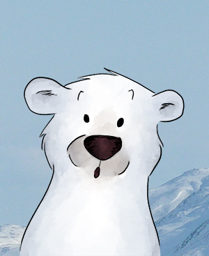 Illustration tete ours blanc dessin
