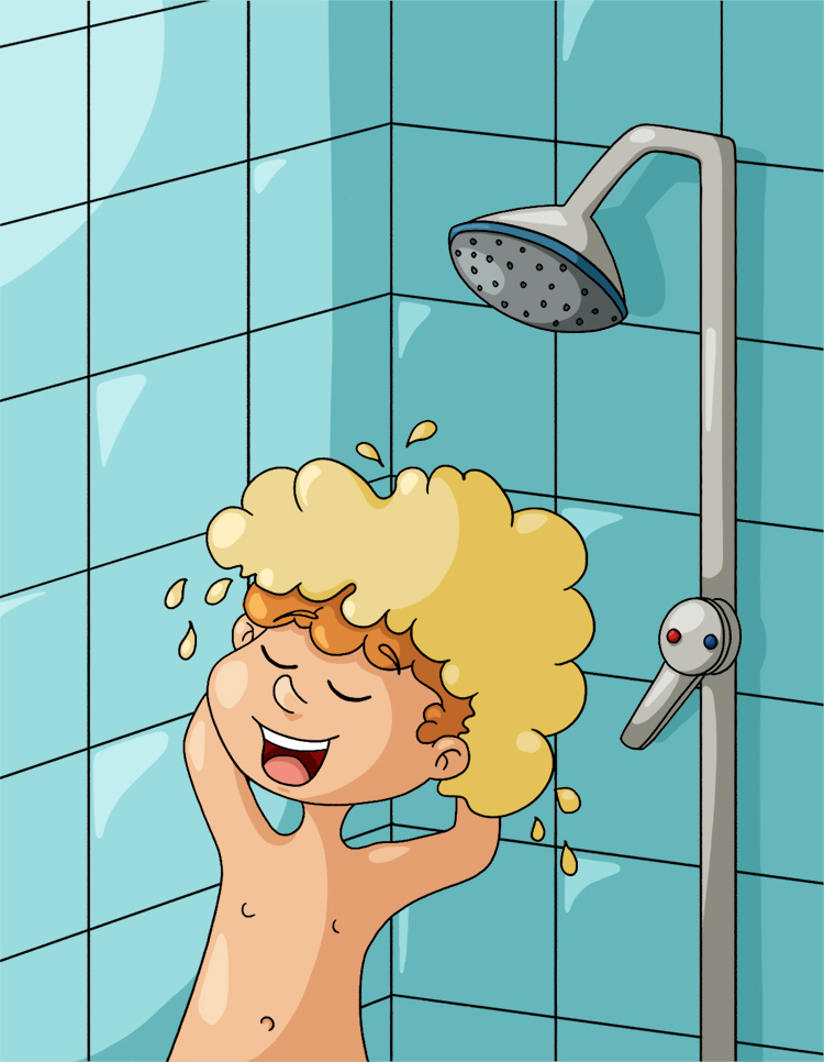 Illustration parascolaire prendre sa douche
