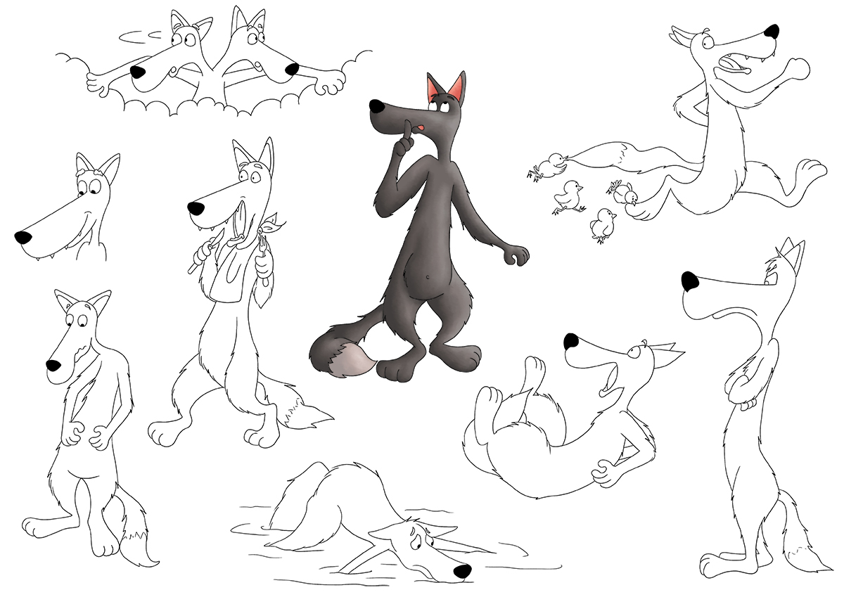 Character design recherches de personnage le loup