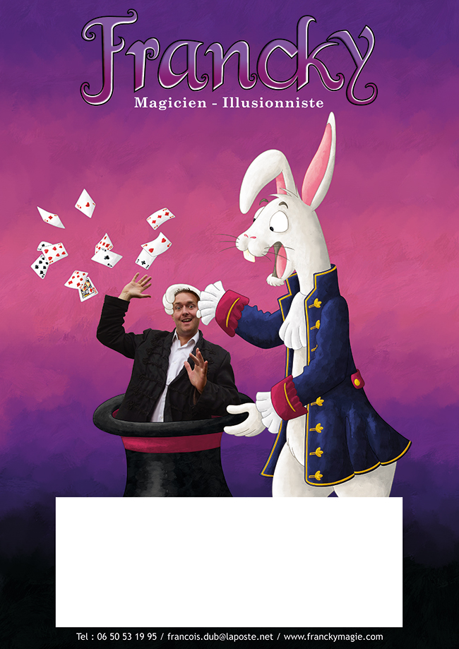 Affiche du spectacle de magie de Francky le magicien