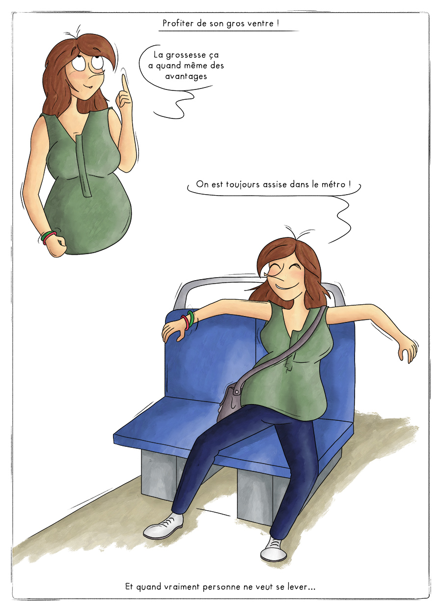 Femme enceinte prioritaire dans le métro