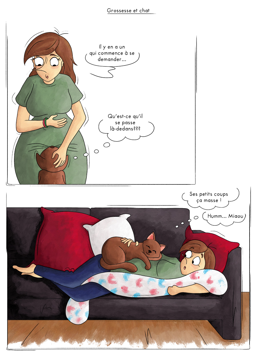 Vivre sa grossesse avec un chat