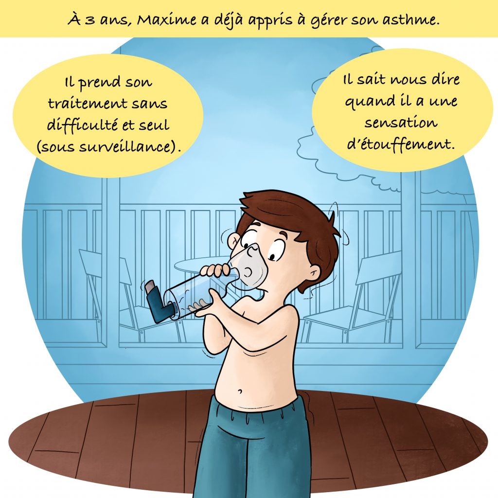 Illustration apprendre à gérer son asthme