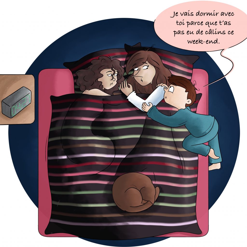 Illustration laisser dormir son enfant dans son lit